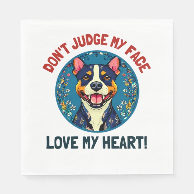 Pitbull hund pappersservett (Framsidan)