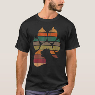 Pitbull Hund Paw Skriv ut Hund T Shirt