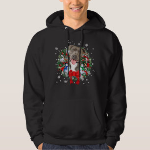Pitbull Hund Pitbull Hund Julgran Ljus Funn Hoodie