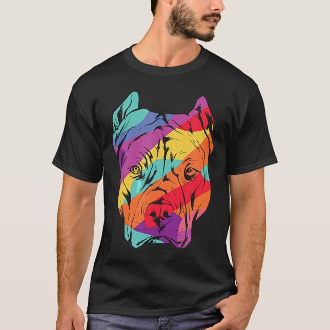 Pitbull Hund Pitbull Hundägare T Shirt (Framsida)