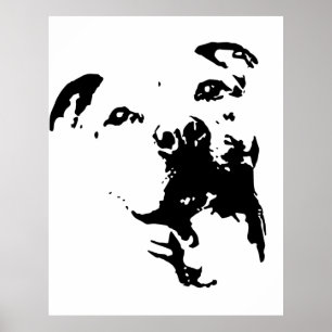 Pitbull hund poster