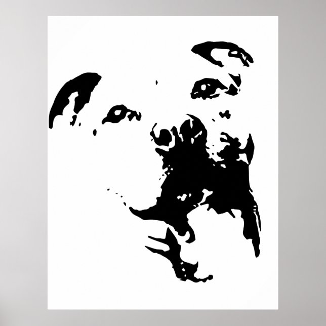 Pitbull Hund Poster (Framsidan)