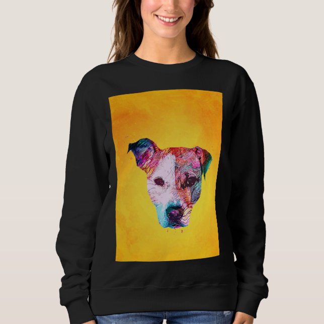 Pitbull Hund Premium T Shirt (Framsida)