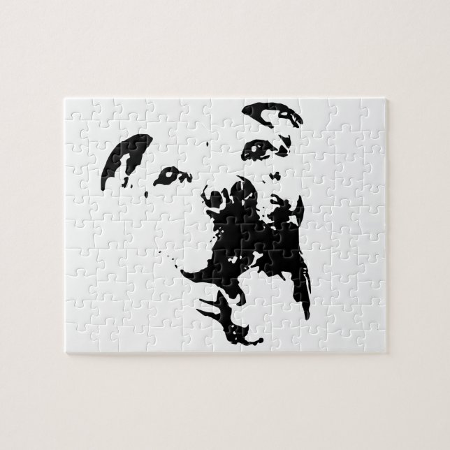 Pitbull hund pussel (Horisontell)