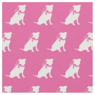 Pitbull Hund Silhouette Pet Pit Bull Rosa Tyg