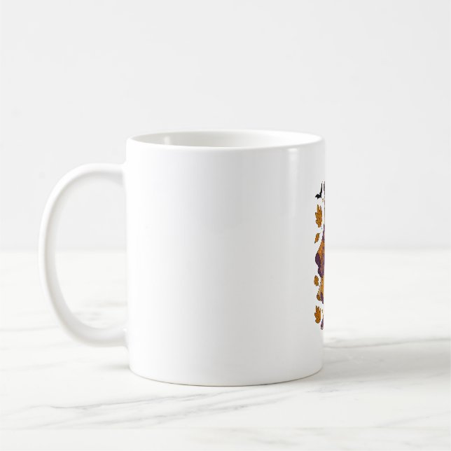 Pitbull Hund Spöke Halloween Kaffemugg (Vänster)