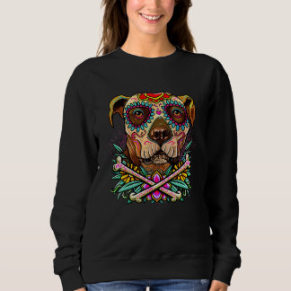 Pitbull Hund Sugar Skull Hund Pet Puppy T Shirt