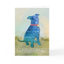Pitbull Hund Sympathy Card - av alla Ord