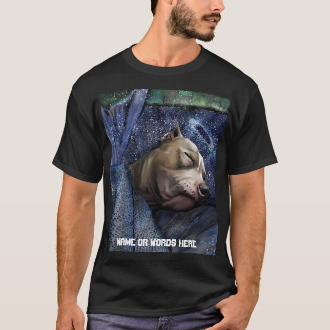 Pitbull Hund Sympathy Loss Condolence Note Card T Shirt (Framsida)