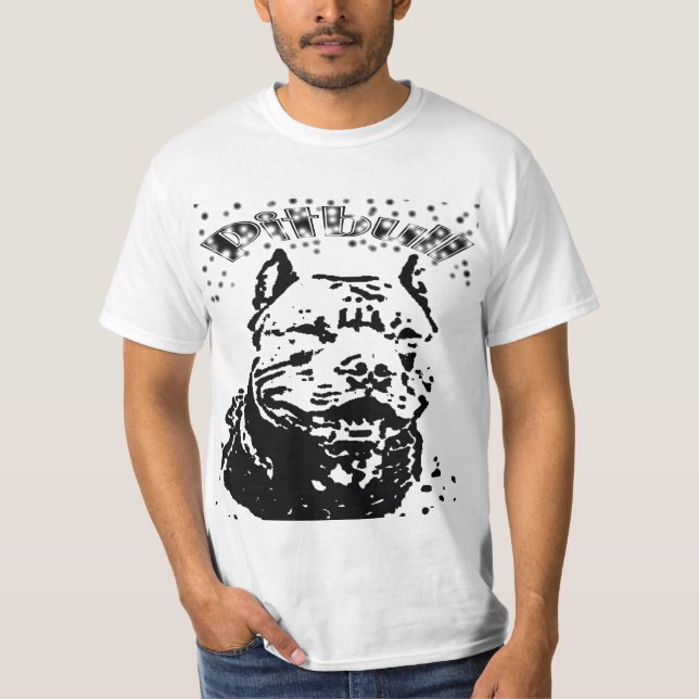 Pitbull hund t-shirt (Framsida)