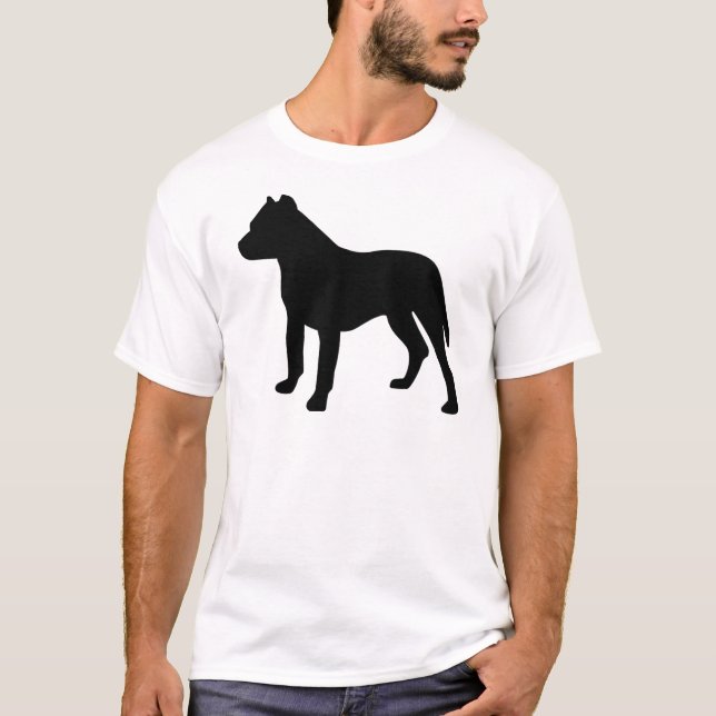 Pitbull hund t-shirt (Framsida)