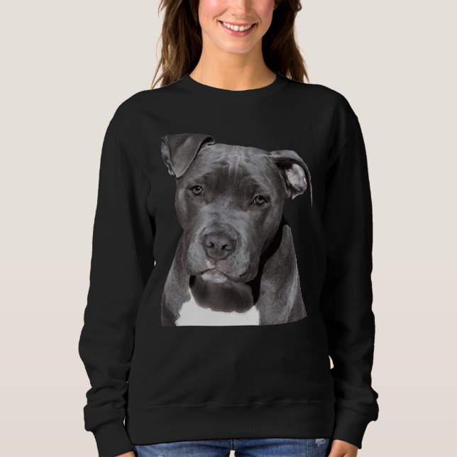 Pitbull Hund T Shirt (Framsida)