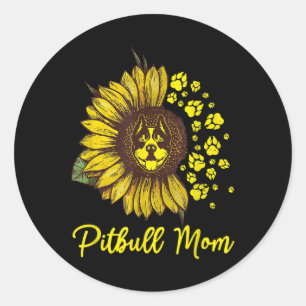 Pitbull Hund Tattoo I Kärlek Mamma Tattooed Älskar Runt Klistermärke