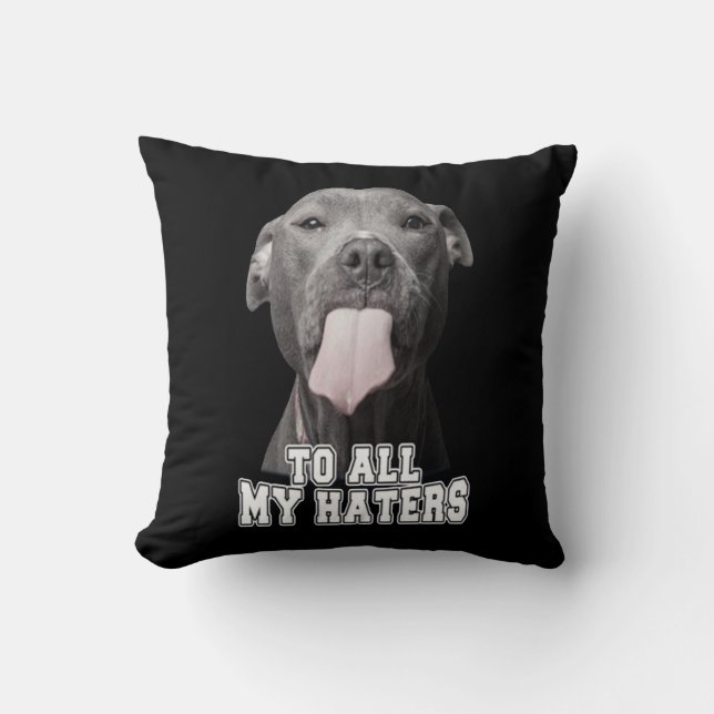 Pitbull hund till alla mina fetter kudde (Framsida)