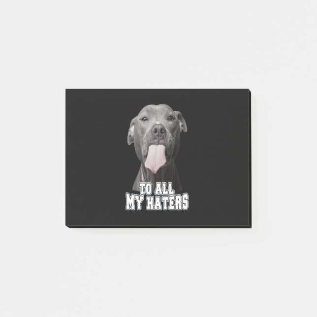Pitbull hund till alla mina fetter post-it block (Framsida)
