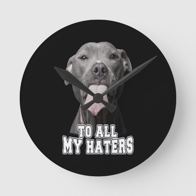 Pitbull hund till alla mina hän rund klocka (Framsida)