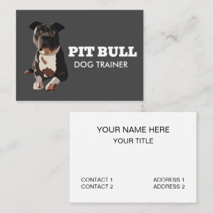 Pitbull Hund Trainer Visitkort