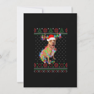 Pitbull Hund Ugly Sweater jul Puppy Hund älskare Inbjudningar