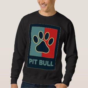 Pitbull Hundar Coola Retro Pit Bull Dog Älskare Ta Lång Ärmad Tröja