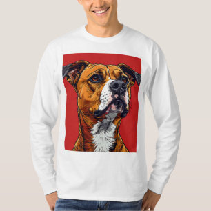 Pitbull hundporträtt för hundälskare present t shirt