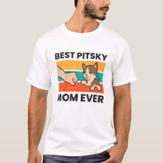 Pitbull Husky Hund Mamma Best Pitsky Mamma T Shirt