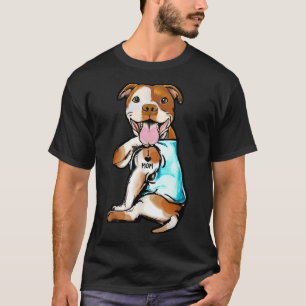 Pitbull I Kärlek Mamma Tatto T Shirt