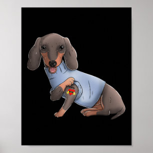 Pitbull I Kärlek Mamma Tattoo Hund Funny Mors dag  Poster