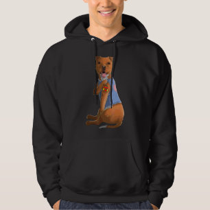 Pitbull I Kärlek Mamma Tattoo Hund Mors dag 1 Hoodie