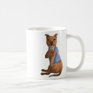 Pitbull I Kärlek Mamma Tattoo Hund tröja Funny Mam Kaffemugg