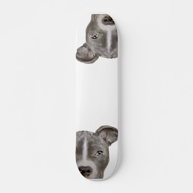 Pitbull Illustration Skateboard by miart (Framsida)