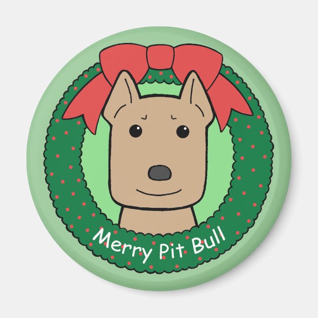 Pitbull jul magnet (Framsidan)