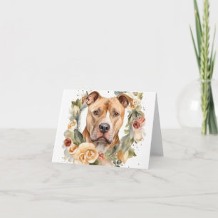 Pitbull Juldag Utandning Festive Valp Kort