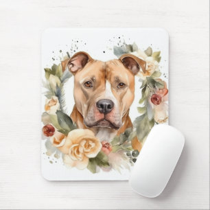 Pitbull Juldag Utandning Festive Valp Musmatta