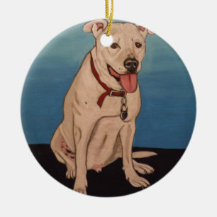 Pitbull Julgransprydnad Keramik