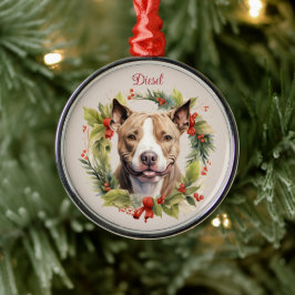 Pitbull julpet Memorial Hund aveln Julgransprydnad Metall