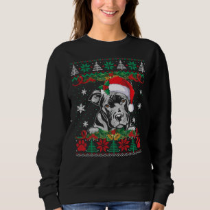 Pitbull jultomten Ugly Sweater Hund älskare Xma T Shirt