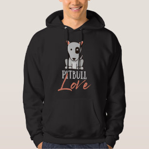 Pitbull Kärlek Cute Hundar Hoodie