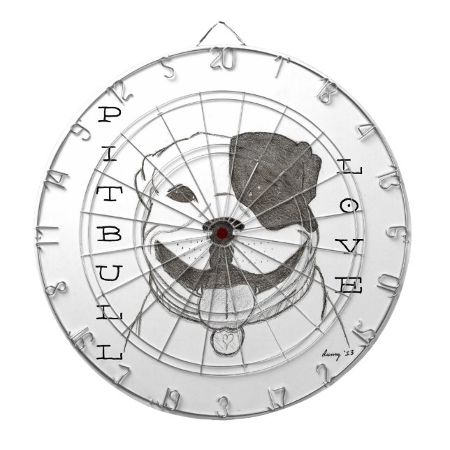 Pitbull Kärlek Dartboard Piltavla (Framsidan)