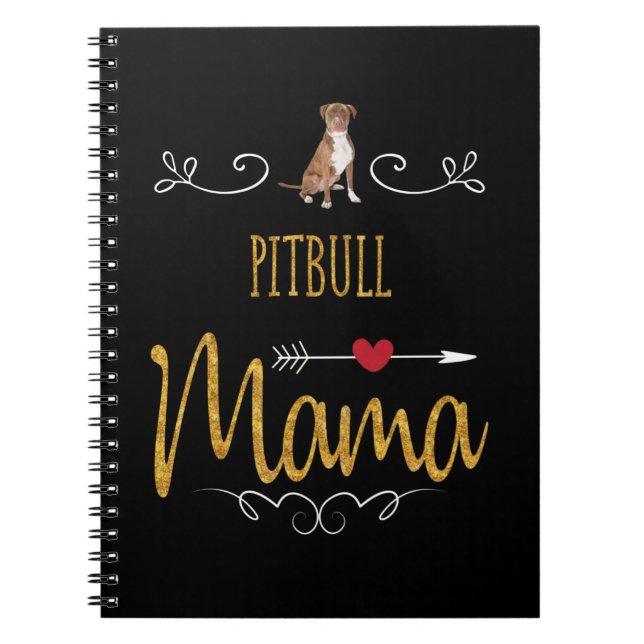 Pitbull kärlek mamma så mycket anteckningsbok (Framsidan)