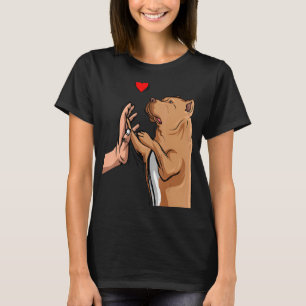 Pitbull Kärlek Pittie Hund Mamma Women Girls T Shirt