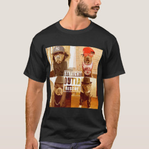 Pitbull Kärlek Rak Outta Rädding Funny Pit Bull T Shirt