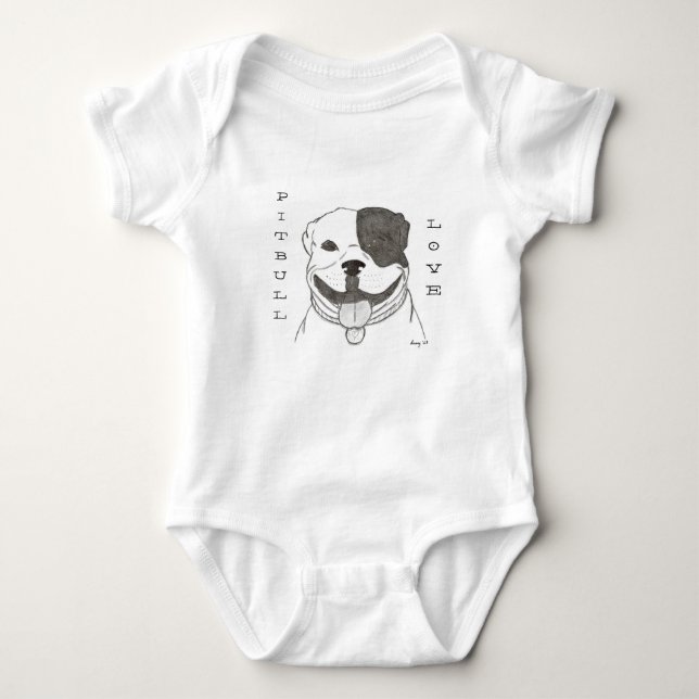 Pitbull Kärlek Shirts Tee (Framsida)