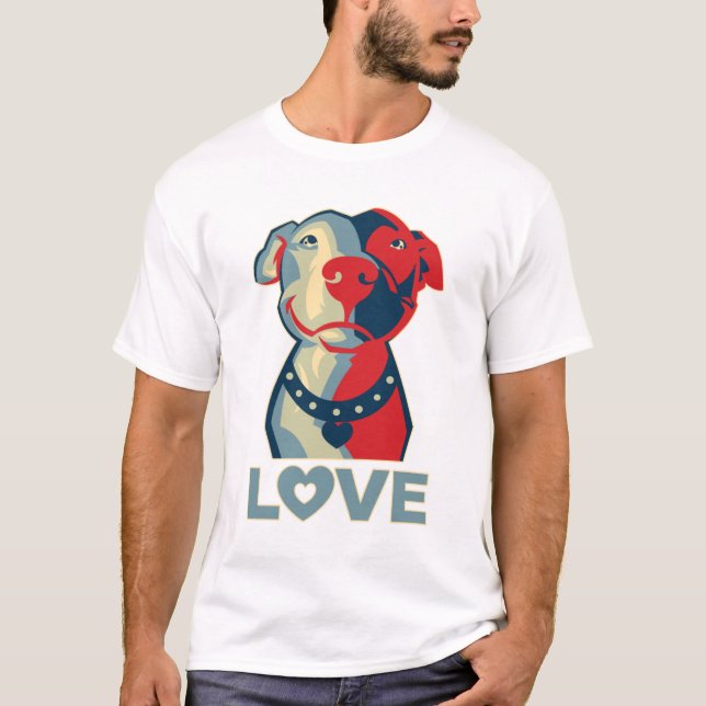 Pitbull - KÄRLEK T Shirt (Framsida)