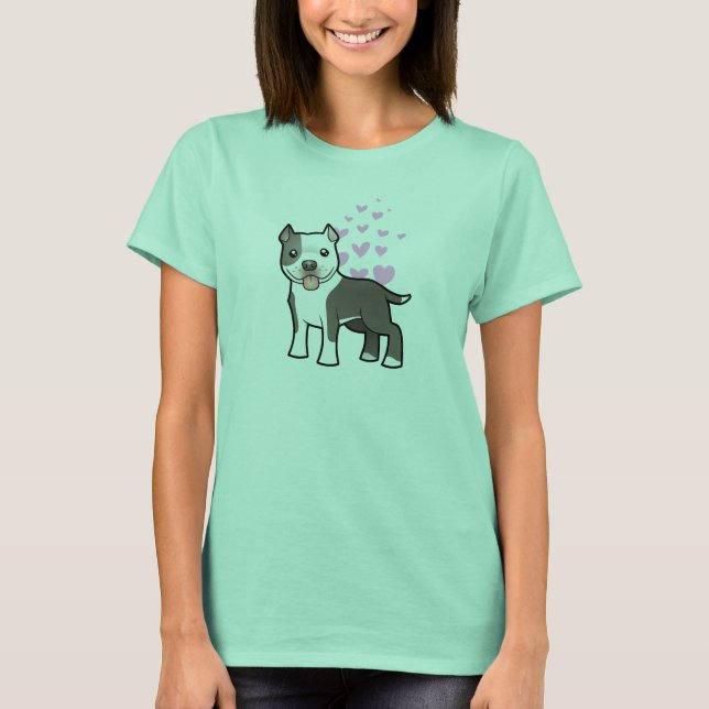 Pitbull Kärlek T-shirt (Framsida)
