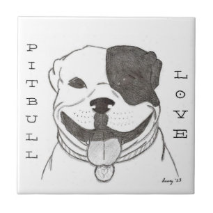 Pitbull Kärlek Tile Kakelplatta