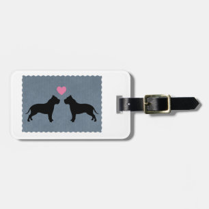 Pitbull kärlekSilhouette Bagagebricka