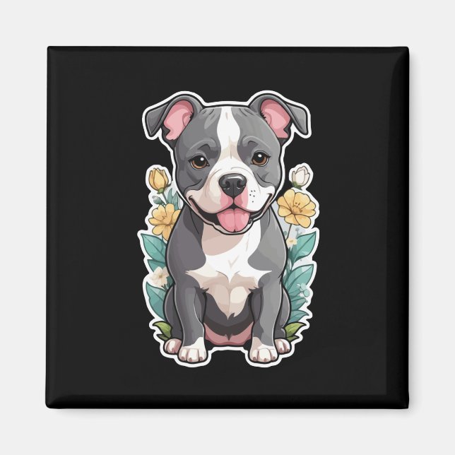 Pitbull Lives Sticker Magnet (Framsidan)