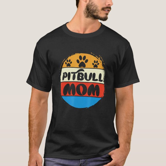 Pitbull Mamma Coola Pitbull Owner Cute Pittie T Shirt (Framsida)