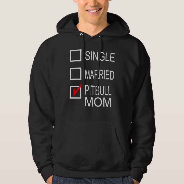 Pitbull Mamma Design 83 Hoodie (Framsida)