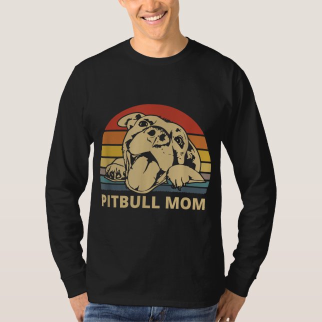 Pitbull Mamma-design för Pitbull och Pibble Mammor T Shirt (Framsida)